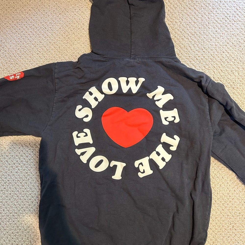 TALENTLESS Black Hoodie with Red Heart Graphic